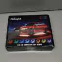 Nilight 4Pcs Car Underglow Neon Accent Strip Lights 252 LEDs RGB 8 Color Sound Active Function Music Mode with Wireless Remote Control Underbody Light Strips for Cars Van SUV Truck