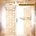 6 x 2 ft Climbing Wall Panels for Home Gym Wooden Indoor Climbing Wall Panels with Removable Pull-up Bar for Home Playground Playrooms Montessori Rooms Sensory Spaces