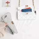 UnnFiko Wallet Case Compatible with iPhone 13 Pro Max, Cute Light Luxury Bag Design, Purse Flip Card Pouch Cover Soft Silicone Case with Handstrap Long Shoulder Strap (White, iPhone 13 Pro Max)