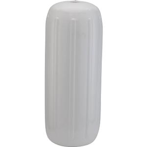 Taylor Made Big B Inflatable Boat Fender, White (10" x 26") End-to-End Line Passage Fits 5/8" Rope, Hangs Horizontally or Vertically, Ribbed Technology, Needle Valve, Marine-Grade Vinyl - 1032