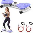 Reinforced Structure Waist Twister Machine Exercise, Ab Twist Board 440 lbs Weight Capacity for Slim Waist and Core, with Smart LED Digital Display Track Time, Reps, Calories for Women (Purple)