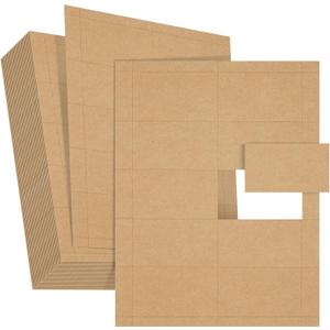 Juvale Custom Business Cards - 1000-Pack Inkjet & Laser Printable Business Cards - Perforated Cardstock Sheets - Craft Paper Labels & Notecards - 3.5 x 2 in, 170 gsm, Brown