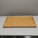 Bam & Boo Natural Bamboo Serving Tray Extra Large Rectangular with Handles for Food, Drinks, Storage, Decor, Vanity, Breakfast, Parties, Weddings, Picnics(23.6 x 15 x 2.35, Natural)