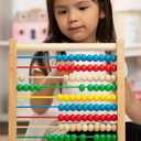 Melissa & Doug Abacus Classic Wooden Toy with 100 Beads - Preschool Learning Activities and Math Games for Kids, Homeschool Essentials for Ages 3+