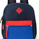 HawLander Little Kids Backpack for Boys or Girls, Toddler School Bag Fits 3 to 6 Years Old, Navy Blue, 12 Inch