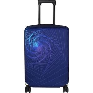 Explore Land Travel Luggage Cover Suitcase Protector Fits 23-26 Inch Case (Gyrotropic, M)