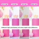 LEBENGURU 3Pcs Cylinder Pedestal Stand Covers Fushia, Round Spandex Display Pedestal Covers, Elastic Cloth Plinth Pillar Cover for Parties Wedding Birthday Event Decor Props (Only Covers)