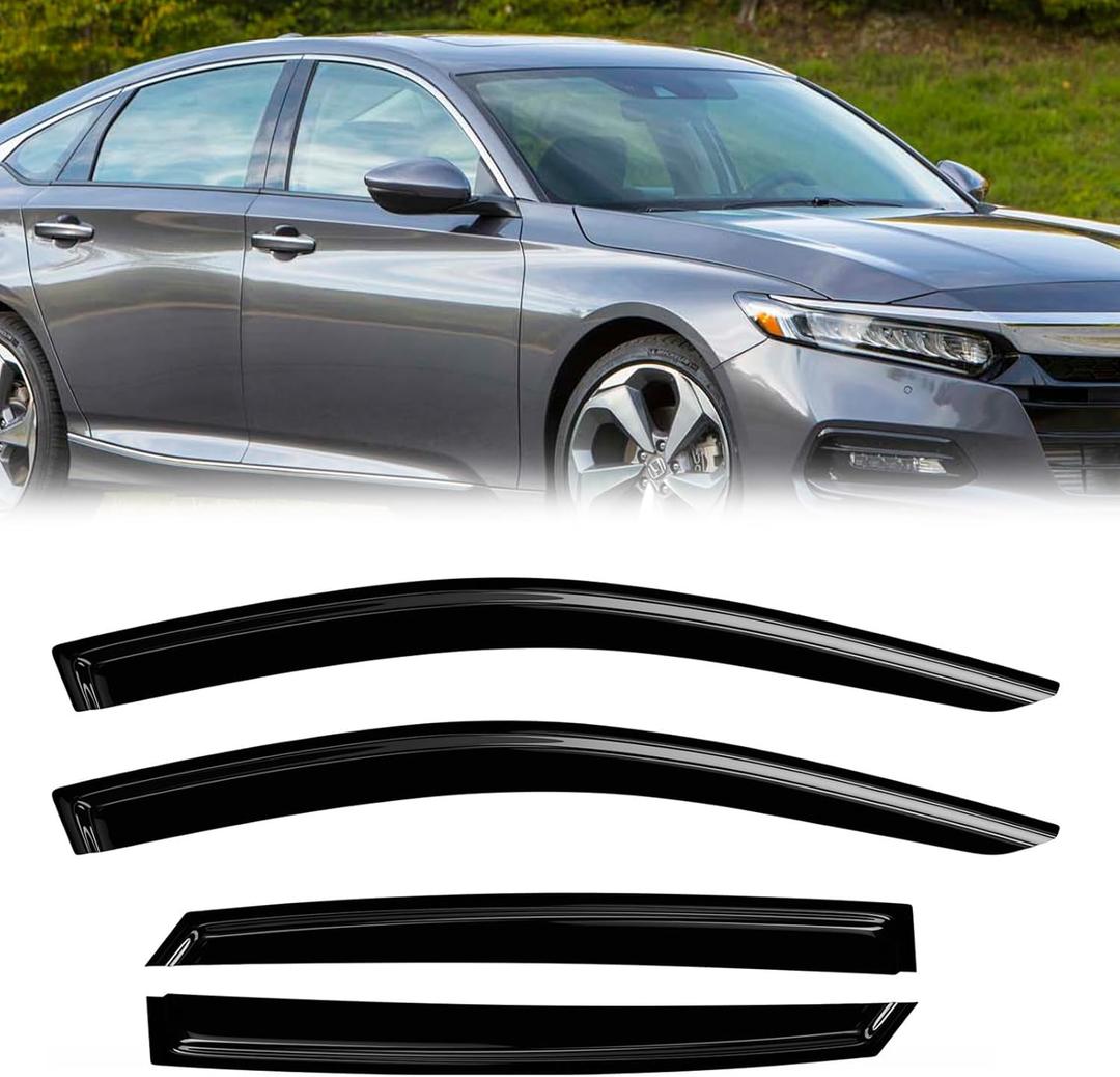 Auto Window Deflectors Rain Guard Compatible with 2018-2023 Honda Accord