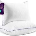 JOLLYVOGUE Pillows Queen Size Set of 2, Bed Pillow for Side, Back, and Stomach Sleepers, Down Alternative Filled Pillows, Luxury Hotel Quality and Machine Washable, 28" x 20", 2 Pack