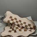 GarveeHome Washable Rug 5x7 for Living Room Large Bedroom Scalloped Rug Non Slip Stain Resistant Modern Border Throw Carpet Soft Boho Rug for Dining Room Nursery Home Office, Beige