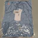 VIMPUNEC Women's Dressy Satin Blouses Fall Long Sleeve Work Shirts Business Casual V Neck Tops (Blue, M)