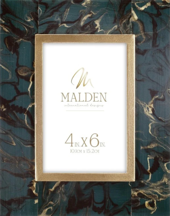 Malden Agate Green Gold 4" X 6" Photo Frame