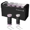 Remington Compact Ceramic Dual Voltage Hot Rollers for Long and Short Hair, Hair Setters, Hair Curlers, 1-1 ¼" Purple/Black, 10 Piece Set