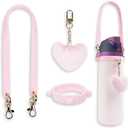 Handle Strap and Cherry Charm Set for Owala Water Bottle 24 oz, 32 oz, 40 oz, Owala Kids, Owala Coffee Tumbler, Owala FreeSip Includes Handle Strap, for Owala Accessories & Stanley Cup Accessories