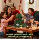 Tabletop Norfolk Pine Christmas Tree, 2FT Green Mini Artificial Christmas Tree with Norfolk Branch, Small Xmas Tree for Christmas Holiday Indoor Decoration