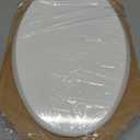 Mayfair Cassel Slow Close Toilet Seat, Easy Clean, Non Slip Premium Wood Seat, Easy Install, Made in USA, Elongated, White