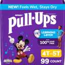 Pull-Ups Boys' Potty Training Pants, Size 4T-5T Training Underwear (38-50 lbs), 99 Count