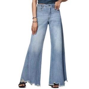 PHISOCKAT Stretchy Wide Leg Jeans for Women Flare Baggy Jeans with Pockets (M)