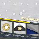 Kesfitt 16 Mil Heavy Duty Waterproof Tarp with Metal Grommets, 20x30 ft, Silver & Blue Reversible Poly Tarp for Outdoor Protection, Yard, Worksite, Equipment, Veicles,Pools Coverage