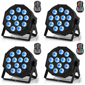 Rechargeable Par Lights, RGBW LED Uplights Battery Powered Stage Light, HOLDLAMP Par Can DJ Lights Sound Activated with Remote & DMX Control for Festival Party Event Wedding Bar.