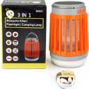 Fuzebug Buzz Blast Pro Mosquito Killer Solar Bug Zapper Outdoor Waterproof and Indoor Buzz Blast Pro Bug Zapper Buzzbug Light Flashlight Camping Buzzblast Mosquito Killer LED Light (Orange)