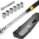 1/2-Inch Drive Click Torque Wrench Set 10-160 FT-LB/13.6-217Nm | Torque Wrench 1/2 Drive, 1/2 Torque Wrench Kit with Extension Bar & Socket Set- 8 PCS