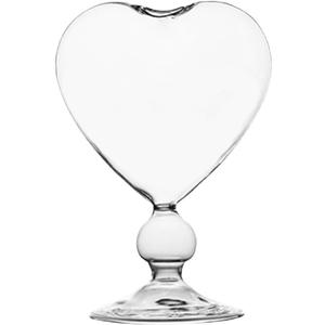 1pc Glass Hydroponic Heart Shaped Vase Transparent Heart Flower Vase Unique Modern Water Planting for Home Office Table Book Shelf Decor Or Housewarming Festival