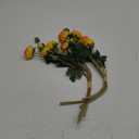 Artificial Silk Flowers Persian Buttercup Heavy Color Ranunculus Flower 5 Pcs, Suitable for core Decoration, Wedding Floral Creation, Flower Arrangement DIY Project, Interior Decor（Yellow）