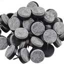 40pcs Round Heavy Duty Nail-on Felt Pad for Furniture Chair Table Leg Feet Floor Protectors Slide Smoothly (Black, Pad Diameter 20mm)