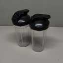 ICUCINA Replacement Blender Cups, Compatible with NutriBullet 600W/Pro 900W/Pro+, 37oz BPA-Free Tritan Smoothie Cups with Flip-Top To-Go Lids, 2-Pack Blender Accessories, Dishwasher Safe