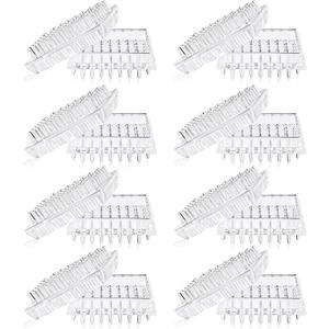 16 Pieces Carpet Protectors Spiked Caster Cups Clear Transparent Plastic Caster Cups Comfortable Touch Spiked Furniture Cup for Sofas, Tables, Chairs Other Furniture