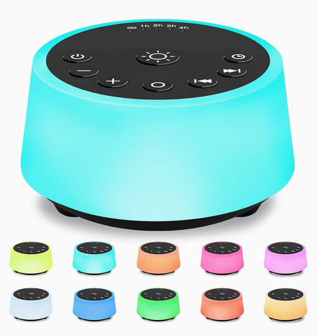 Color Noise Sound Machines with 10 Colors Night Light 25 Soothing Sounds and Sleep White Noise Machine 32 Volume Levels 5 Timers Adjustable Brightness Memory Function for Adults Kids Baby