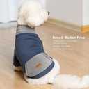 cyeollo 2 Pack 3XL Dog Sweaters for Large Dogs, Strechy Soft Fleece Sweatshirt for Dogs Boy Girl Turtleneck Warm Winter Big Dog Clothes with Sleeves, Navy & Light Blue XXXL