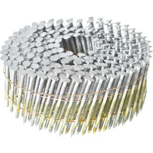 GXYWADY 3600Pcs Wire Coil Siding Nails 0.092 x 1-3/4 In Hot-Dip Galvanized Paint-Dipped Ring Shank Inclined 15 Degree Full Round Head Siding Nails of Lathing and Sheathing Materials