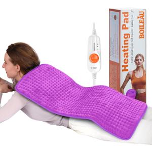 Boileau Electric Heating Pad for Back Pain and Period Cramps Relief, 17"x33" Extra Large XXXL, 3 Heating Levels Heat Pad with 2-Hour Auto Shut Off, Gifts for Women and Mom, Purple