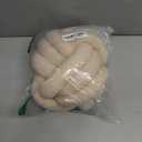 Uvvyui Knot Pillow Ball, Soft Home Decorative Round Throw Pillow, Handmade Knotted Plush Pillow, Round Boucle Pillow Cushion (8.6 Inches Beige)