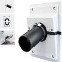 HVAC Wall Penetration & Line-Set Cover Kit, Easy Install Split Cover Wall Sleeve for AC Line Set, HVAC Wall Penetration Cover for Indoor & Outdoor Air Conditioner Systems (White, 2-3/8")