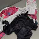 MARVEL Spider-Gwen Official Adult Zentai Halloween Costume - Hooded Spandex Jumpsuit with Printed Design and Pull On Mask Medium