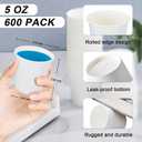 6 x SIUQ 600 Pack 5 oz Paper Cups, Disposable Mini Bathroom Mouthwash Cups, Hot/Cold Drinking Cups, White Disposable Paper Cups for Bathroom, Home, Party, Office, Picnic, Travel