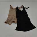 VVX Shorts Bodysuit for Women Tummy Control Shapewear Seamless Sexy Butt Lifting Workout Bodycon One Piece Short Jumpsuit (A-2 Pack-black+nude)  XS/ S