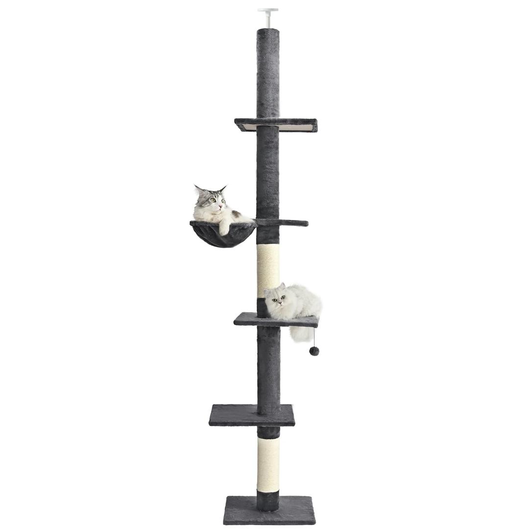 Cat Craft Floor-to-Ceiling Cat Tree, 5 Tiers, Small Cats