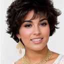 TISHINING Black Short Curly Wigs for white Women Shaggy Layered Black Pixie Cut Wig with Bangs Natural Looking Heat Synthetic Hair Replacement Wigs for Daily Party Use