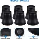 ANNKUT Bed Risers 6 Inch Heavy Duty, Round Furniture Risers for Bed Desk Table Sofa Couch，Bed Lifts Risers, Support up to 6000 Lbs(6 Pack Black)