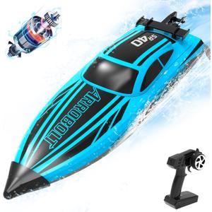 VOLANTEXRC Brushless RC Boats for Adults, 30+MPH Fast Remote Control Boat with 2 Rechargeable Batteries for Lakes, 30+ Mins Full Proportional Boat High Speed RC Boat for Adults (79705)
