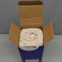 MIULEE Decorative Linen Check Euro Shams Throw Pillow Covers Neutral Farmhouse Vintage Pillow Covers 26x26 Set of 2 Boho Modern Home Decor for Sofa Couch Bedroom Cushion Natural Beige