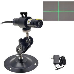 520nm Green Light Cross Module Focusable Locator Generator Placement Position Guide for Cloth Fabric Heat Press Screen Printing Wood Stone Alignment 16mm