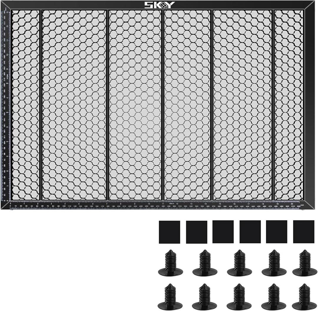 SKouphy Honeycomb Panel for XTool S1 Cutter and Laser Engraver Steel Honeycomb Cutting Bed with Fixing Pins