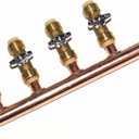 PEX Manifold with 8 Branches, 3/4 Inch Male to 1/2 Inch Push-Fit Ball Valve, Open End