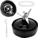 6 Fins Blender Blades Replacement for Nutri Ninja iQ 900 Watts/ 1000W, Blender Blade Replacement Parts for Ninja Compatible with BL480 BL451-70 BL454-70 BL480-70 BL481-70 (4 Inch 18 24 32 oz ONLY)