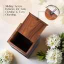 Wooden Cremation Urns for Human Ashes 20 lbs - Decorative Funeral, Burial Urn for Adult Female & Male - Wood Urn for Women, Men & Loved Ones - Butterfly